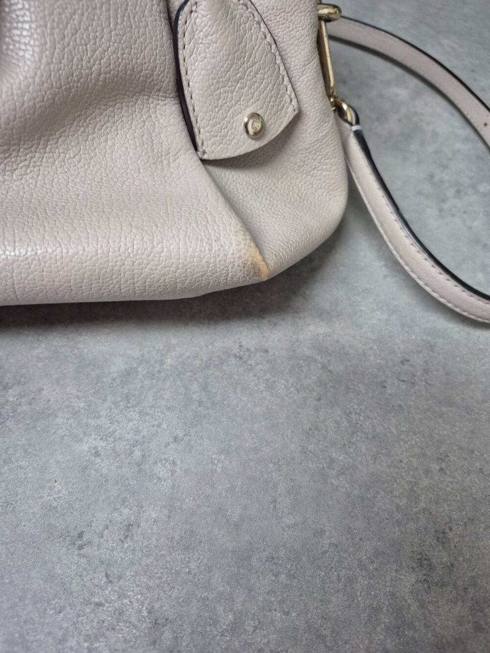 Kate Spade Beige Leather Handbag Purse Crossbody - Picture 16 of 16